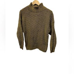 VINTAGE Chunky Knit High Neck Pullover Sweater